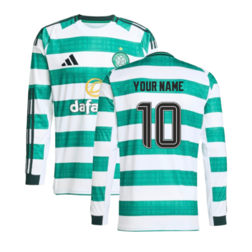 2025-2026 Celtic Long Sleeve Home Shirt (Your Name)