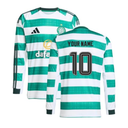 2025-2026 Celtic Long Sleeve Home Shirt (Your Name)