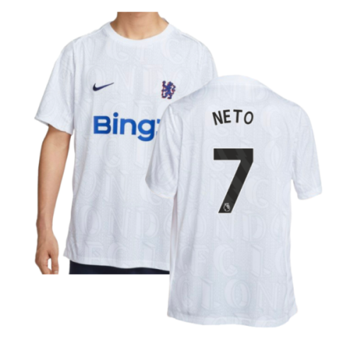 2025-2026 Chelsea Academy Pro Pre-Match Football Top (White) (Neto 7)