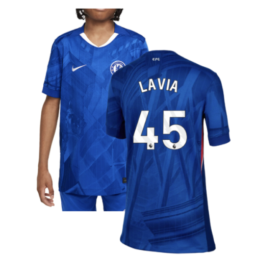 2025-2026 Chelsea Home Shirt (Kids) (Lavia 45)