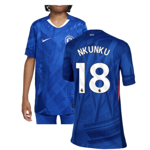 2025-2026 Chelsea Home Shirt (Kids) (Nkunku 18)