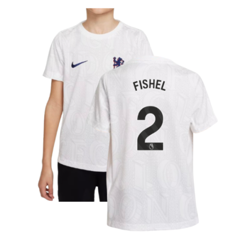 2025-2026 Chelsea Pre-Match Shirt (White) - Kids (Fishel 2)