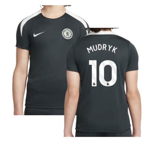 2025-2026 Chelsea Strike Training Shirt (Green) - Kids (Mudryk 10)