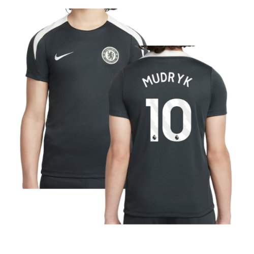 2025-2026 Chelsea Strike Training Shirt (Green) - Kids (Mudryk 10)