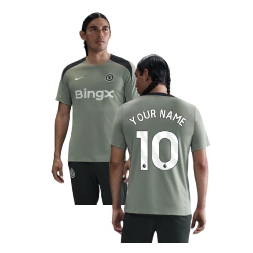 2025-2026 Chelsea Strike Training Shirt (Jade Green) (Your Name)