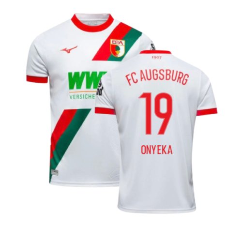 2025-2026 FC Augsburg Home Shirt (Onyeka 19)