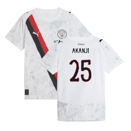 2025-2026 KIDSUPER x Manchester City CWC Away Shirt (White) - Kids (Akanji 25)