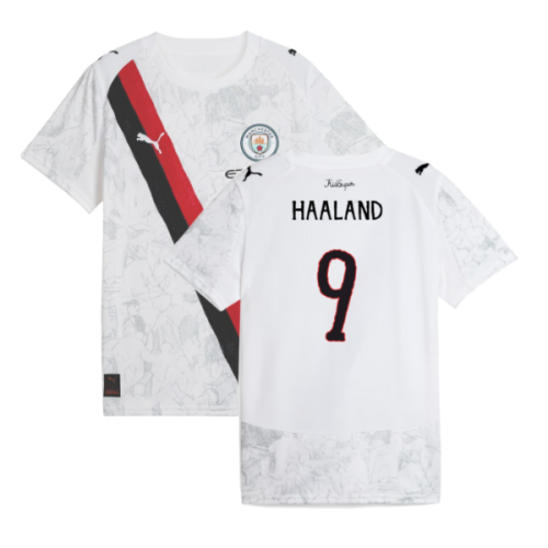 2025-2026 KIDSUPER x Manchester City CWC Away Shirt (White) - Kids (Haaland 9)