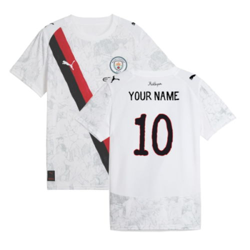 2025-2026 KIDSUPER x Manchester City CWC Away Shirt (White) - Kids (Your Name)