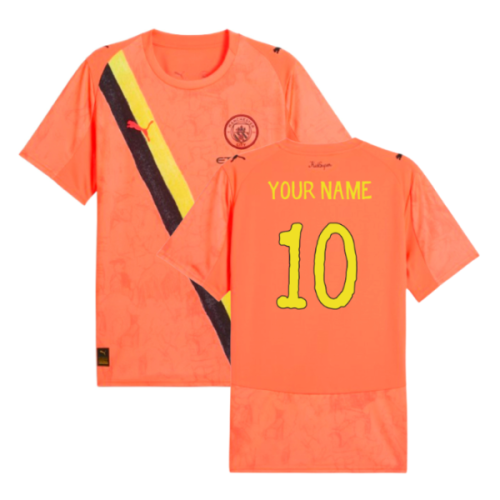 2025-2026 KIDSUPER x Manchester City CWC Shirt (Neon Sun) (Your Name)