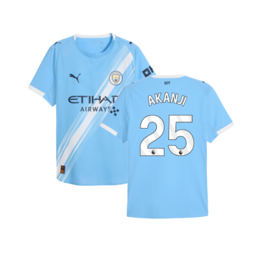 2025-2026 Man City Authentic Home Shirt (Akanji 25)