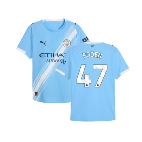 2025-2026 Man City Authentic Home Shirt (Foden 47)