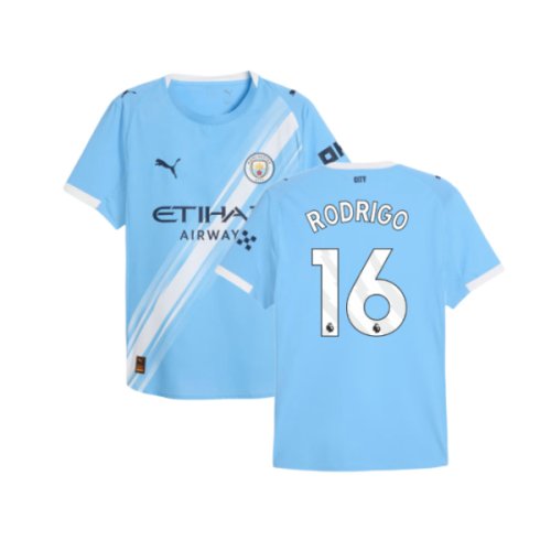 2025-2026 Man City Authentic Home Shirt (Rodrigo 16)