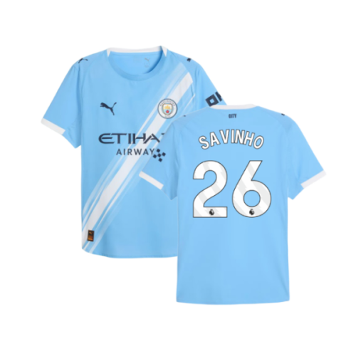 2025-2026 Man City Authentic Home Shirt (Savinho 26)