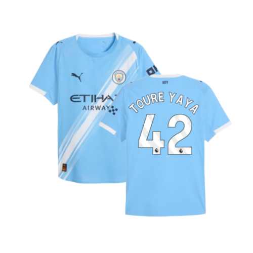 2025-2026 Man City Authentic Home Shirt (Toure Yaya 42)