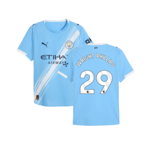 2025-2026 Man City Authentic Home Shirt (Wright Phillips 29)
