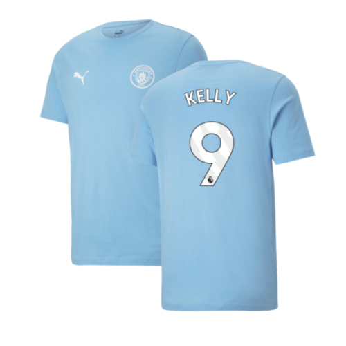 2025-2026 Man City FtblESS Tee (White) (Kelly 9)