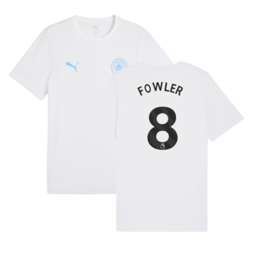 2025-2026 Man City FtblESS Tee (White) - Kids (Fowler 8)