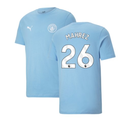 2025-2026 Man City FtblESS Tee (White) (Mahrez 26)