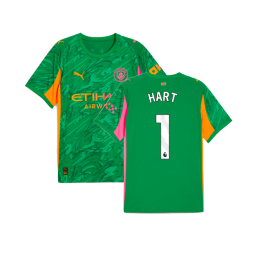 2025-2026 Man City Goalkeeper Away Shirt (Green) (Hart 1)