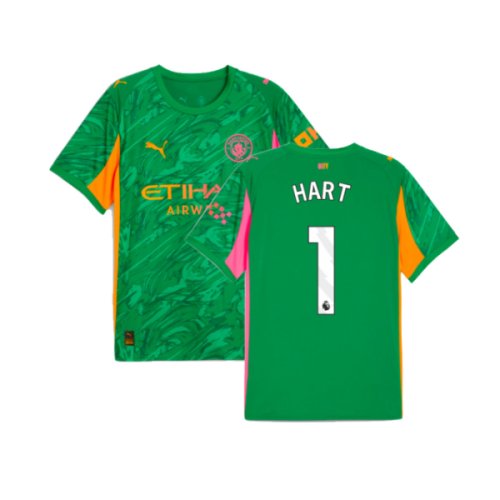 2025-2026 Man City Goalkeeper Away Shirt (Green) (Hart 1)