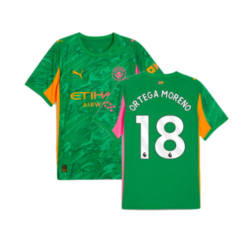 2025-2026 Man City Goalkeeper Away Shirt (Green) (Ortega Moreno 18)