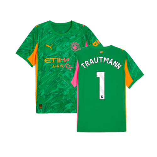 2025-2026 Man City Goalkeeper Away Shirt (Green) (Trautmann 1)