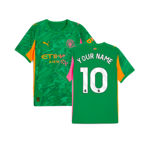2025-2026 Man City Goalkeeper Away Shirt (Green) (Your Name)