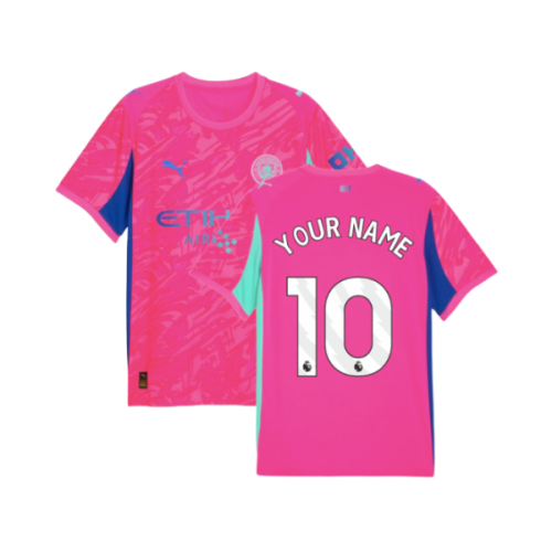 2025-2026 Man City Goalkeeper Home Shirt (Pink) (Your Name)