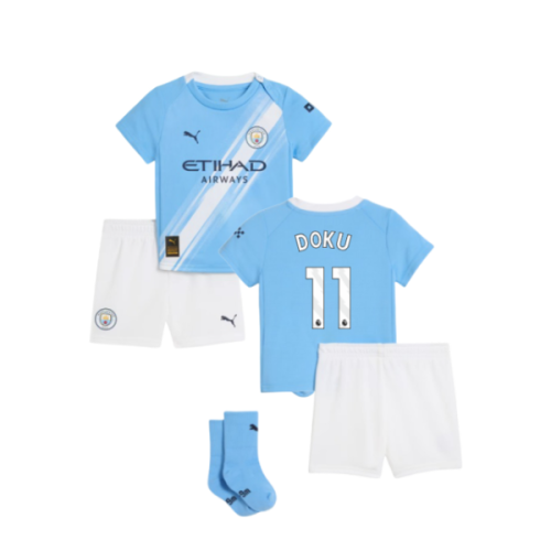 2025-2026 Man City Home Baby Kit (Doku 11)