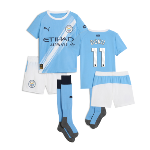 2025-2026 Man City Home Mini Kit (Doku 11)
