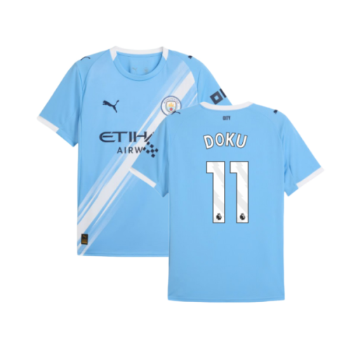 2025-2026 Man City Home Shirt (Doku 11)