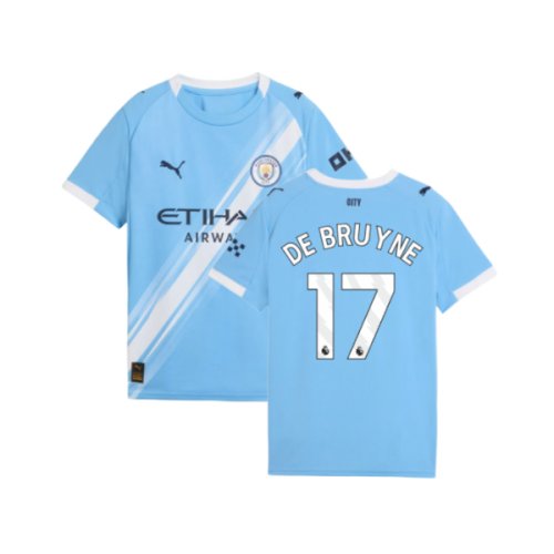 2025-2026 Man City Home Shirt (Kids) (De Bruyne 17)