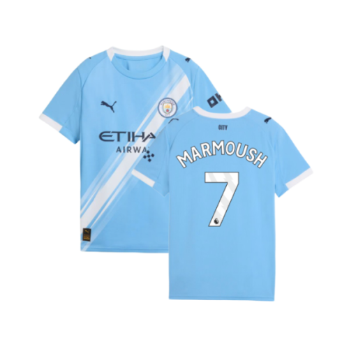 2025-2026 Man City Home Shirt (Kids) (Marmoush 7)