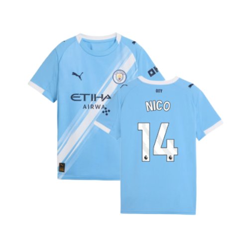 2025-2026 Man City Home Shirt (Kids) (Nico 14)
