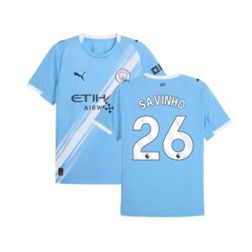 2025-2026 Man City Home Shirt (Savinho 26)