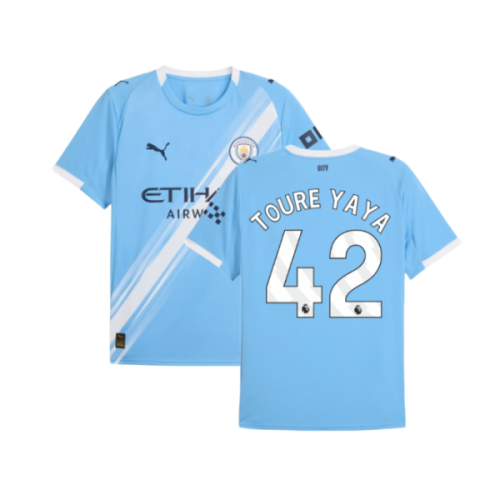 2025-2026 Man City Home Shirt (Toure Yaya 42)