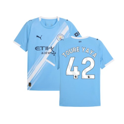 2025-2026 Man City Home Shirt (Toure Yaya 42)