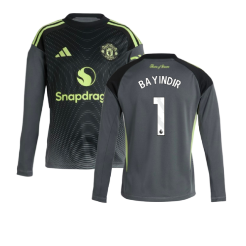 2025-2026 Man Utd Home Goalkeeper Shirt (Grey) - Kids (Bayindir 1)