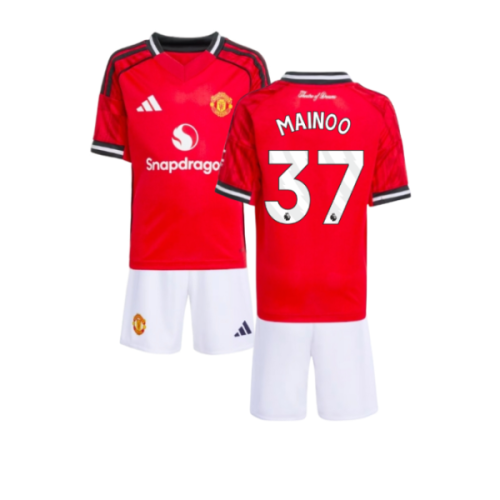 2025-2026 Man Utd Home Mini Kit (Mainoo 37)