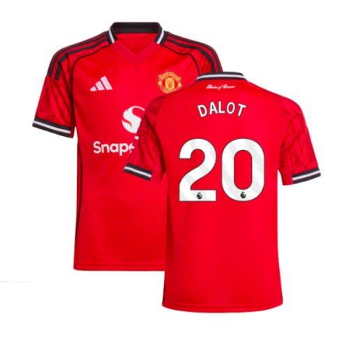 2025-2026 Man Utd Home Shirt (Kids) (Dalot 20)