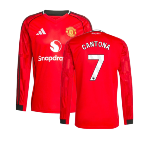 2025-2026 Man Utd Long Sleeve Home Shirt (Cantona 7)