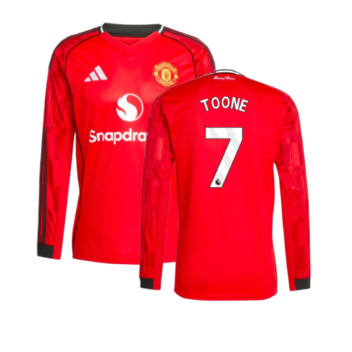 2025-2026 Man Utd Long Sleeve Home Shirt (Toone 7)