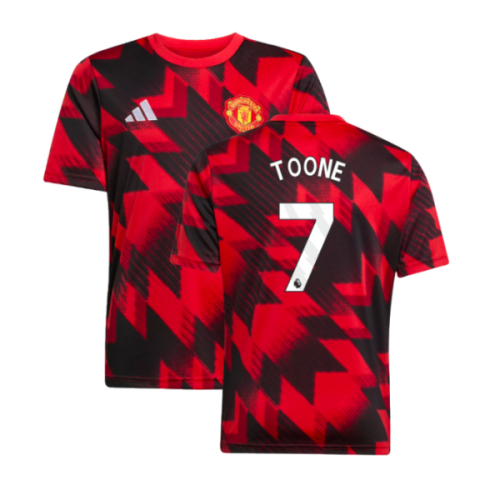2025-2026 Man Utd Pre-Match Shirt (Red) - Kids (Toone 7)