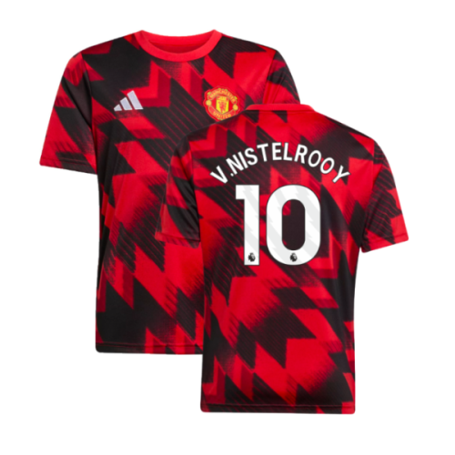 2025-2026 Man Utd Pre-Match Shirt (Red) - Kids (V.Nistelrooy 10)