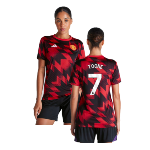 2025-2026 Man Utd Pre-Match Shirt (Red) - Womens (Toone 7)