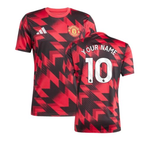 2025-2026 Man Utd Pre-Match Shirt (Red) (Your Name)