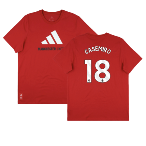 2025-2026 Man Utd Seasonal Graphic Tee (Red) (Casemiro 18)