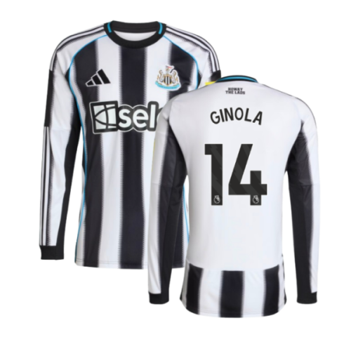 2025-2026 Newcastle Long Sleeve Home Shirt (Ginola 14)
