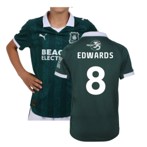 2025-2026 Plymouth Argyle Home Shirt (Kids) (Edwards 8)